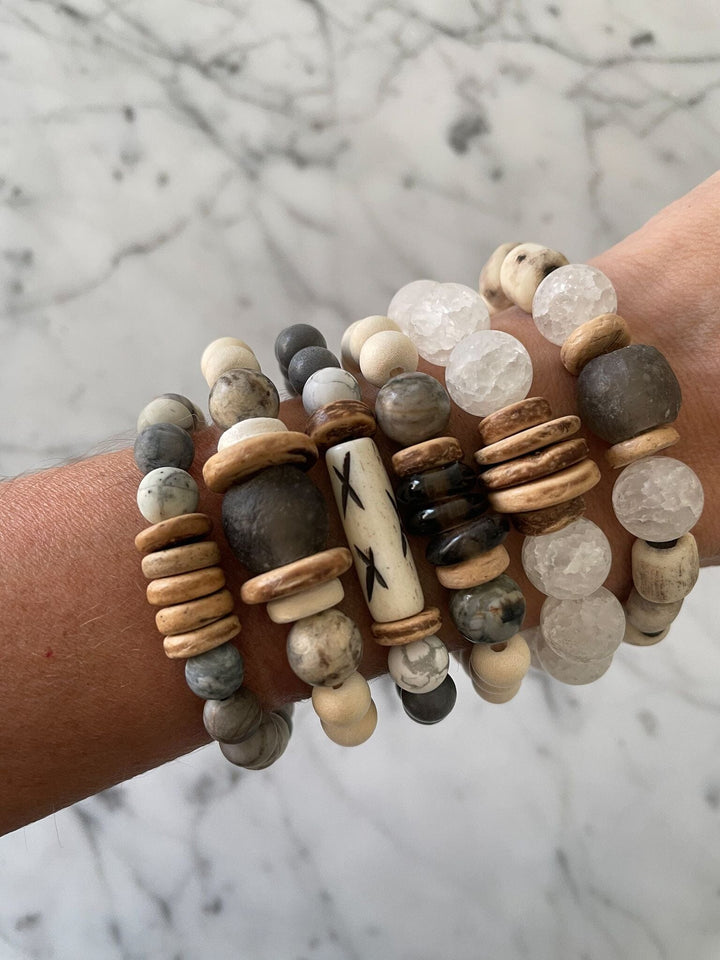 Trio Stack Bracelet Set | Stone