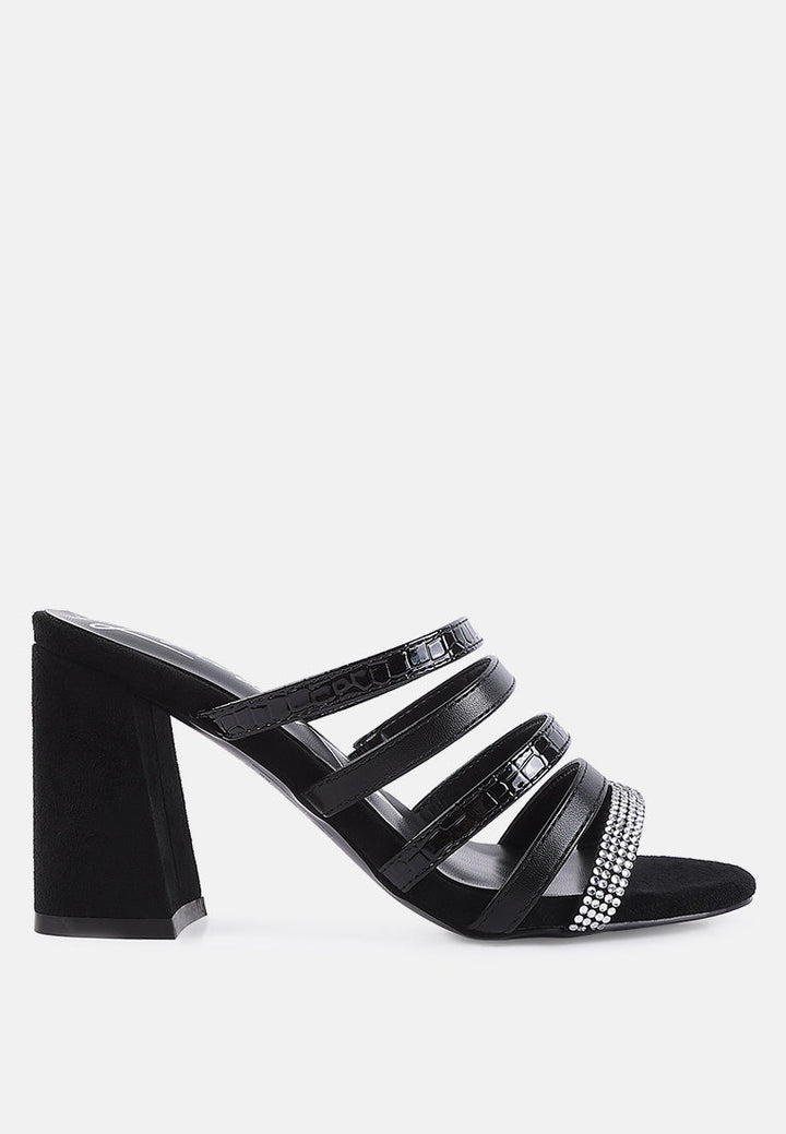 peaches strapped rhinestone embellished sandals by London Rag