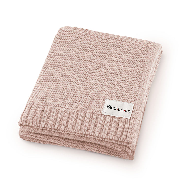 Organic Classic Luxury Knit Baby Swaddle Blanket by Bleu La La