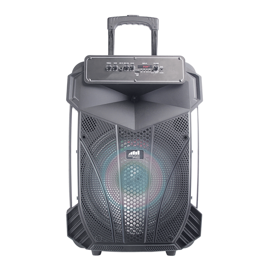 Portable 15 inch Bluetooth Party Speaker with Disco Light by VYSN