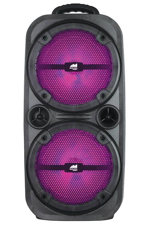 Portable Dual 8" Wireless Party Speakers with Disco Lights by VYSN