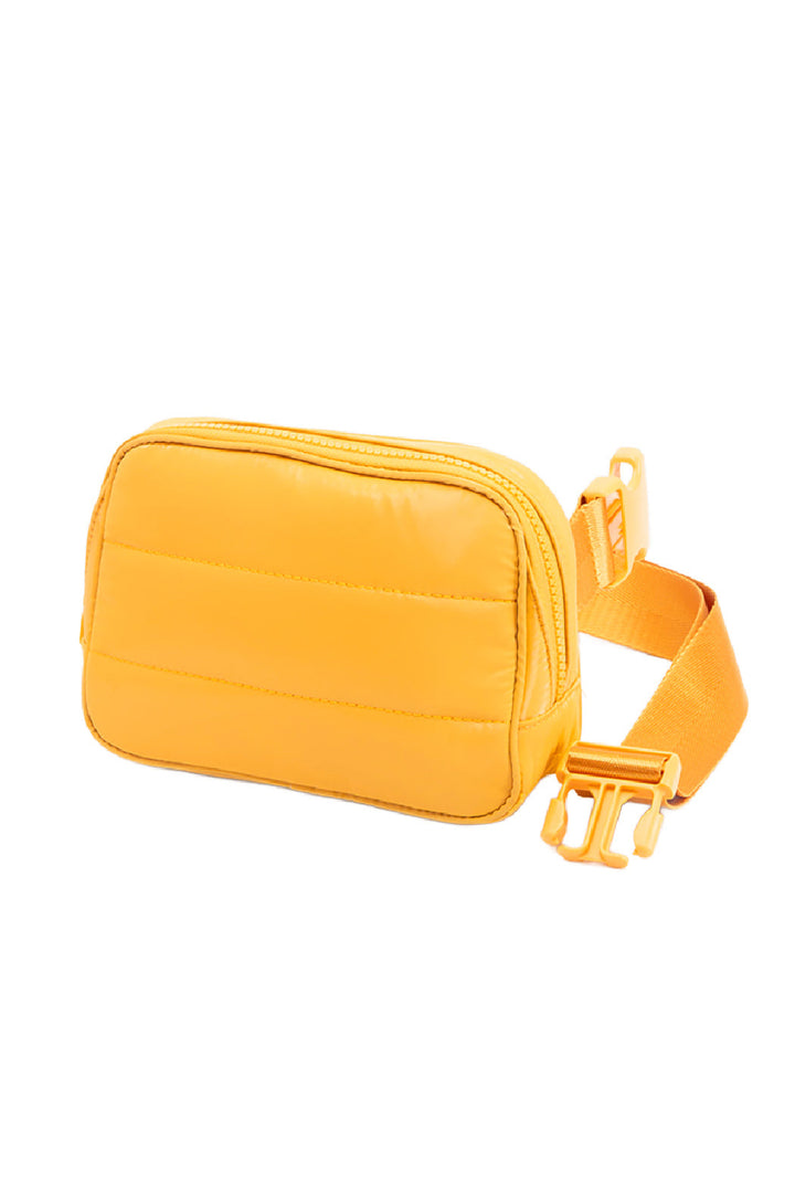 Gloss Puffer Belt Sling Bag by Embellish Your Life