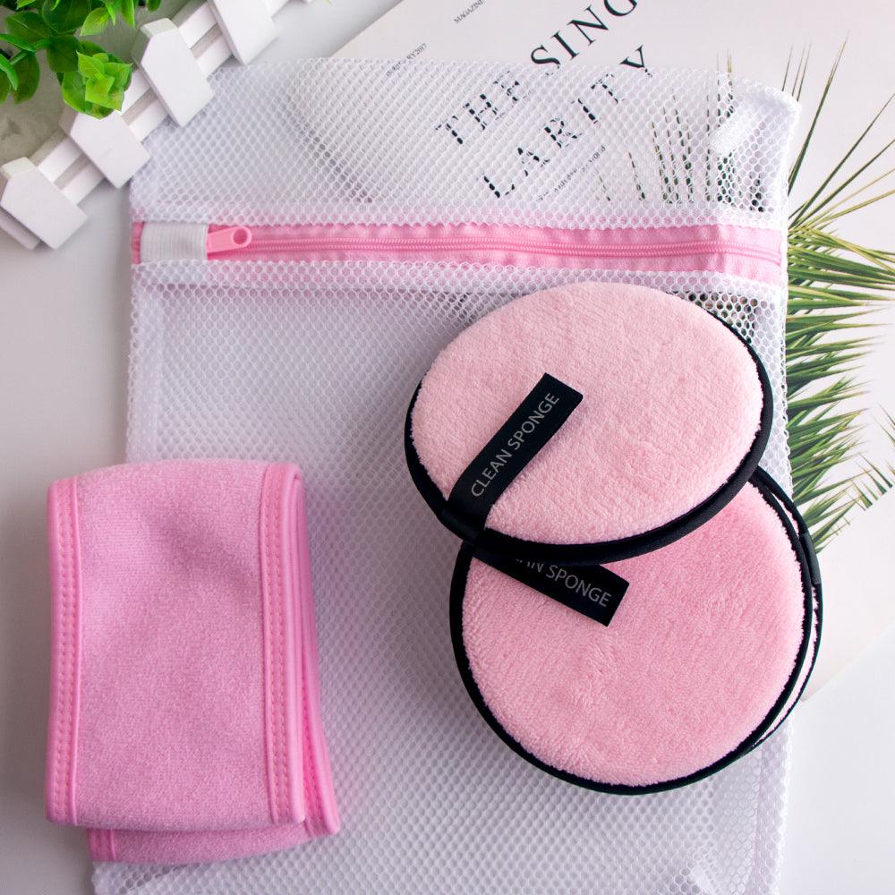 ZAQ Reusable Makeup Remover Pads 4pack with Spa facial Headband by ZAQ Skin & Body