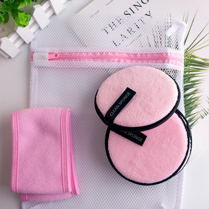 ZAQ Reusable Makeup Remover Pads 4pack with Spa facial Headband by ZAQ Skin & Body