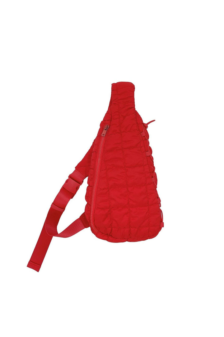Quilted Puffer Drawstring Sling Bag by Embellish Your Life