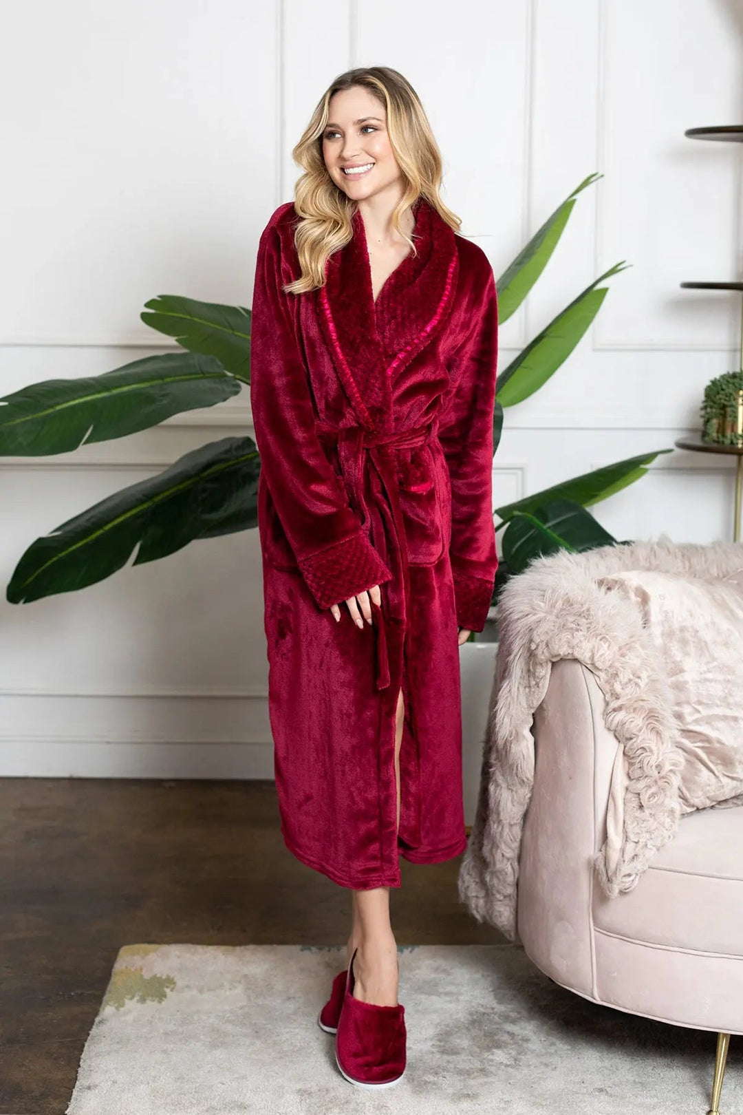 Women's Ultra Soft Fleece Bathrobe by Lotus Linen