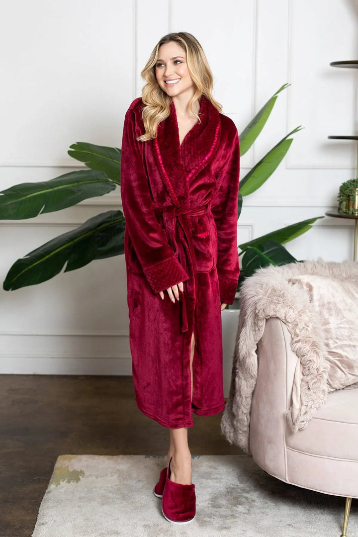Women's Ultra Soft Fleece Bathrobe by Lotus Linen