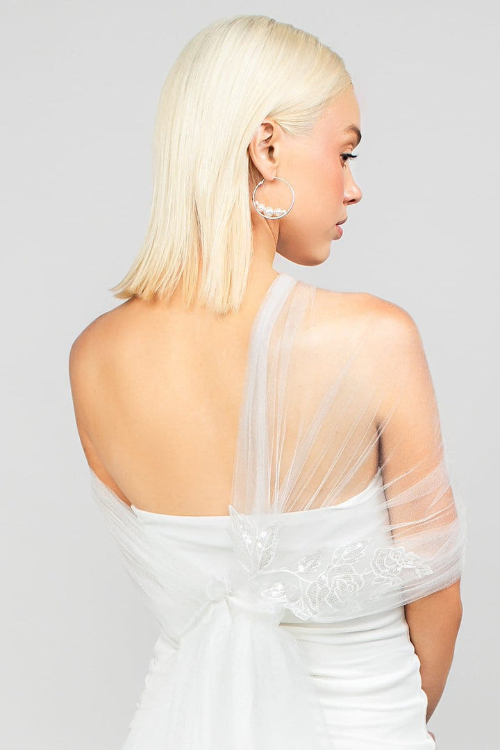 Rio Large Pearl Hoop Earrings