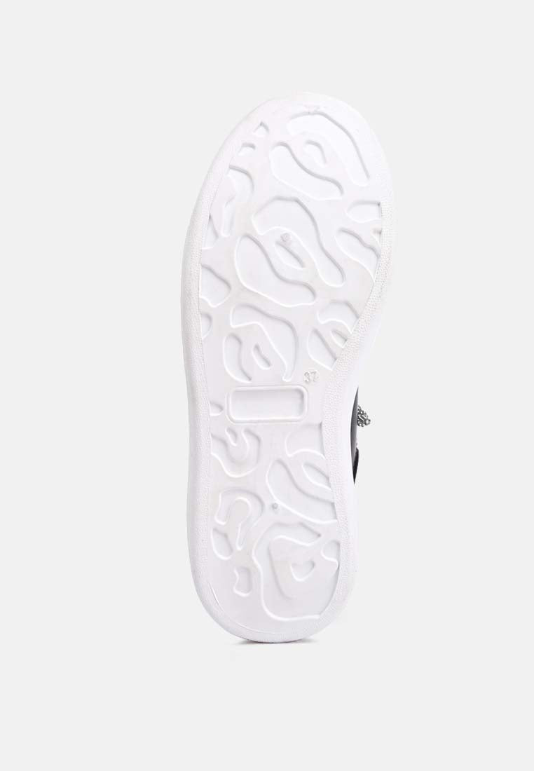 jaxen rhinestones lace up sneakers by London Rag