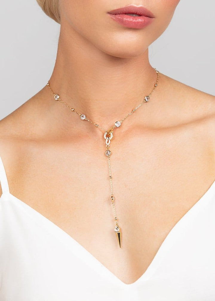 Ricky Spike Charm Lariat Necklace