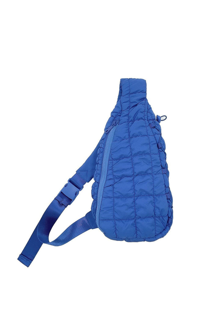 Quilted Puffer Drawstring Sling Bag by Embellish Your Life