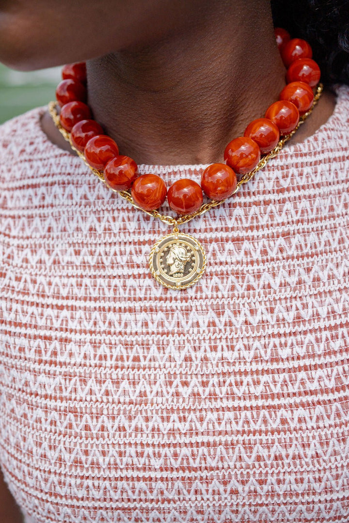 Ryan Beaded Acrylic Necklace