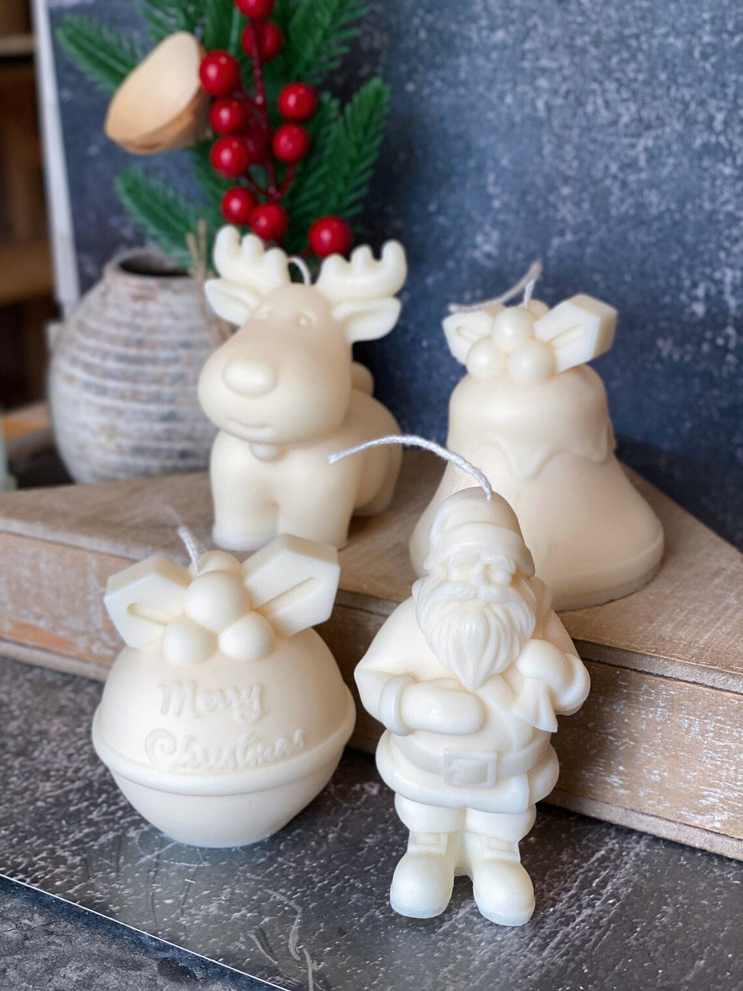 Santa Candles by Crazy About Candles