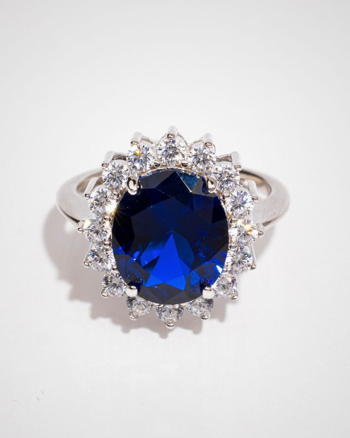 Sapphire Halo Ring
