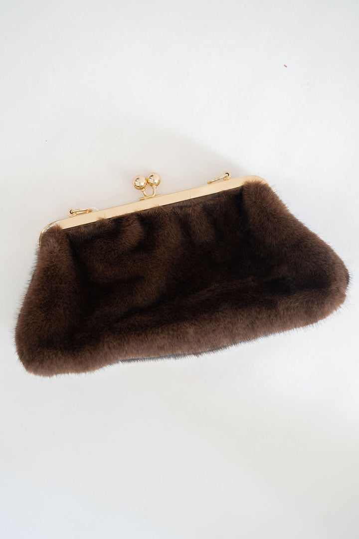 Sarah Faux Fur Clutch