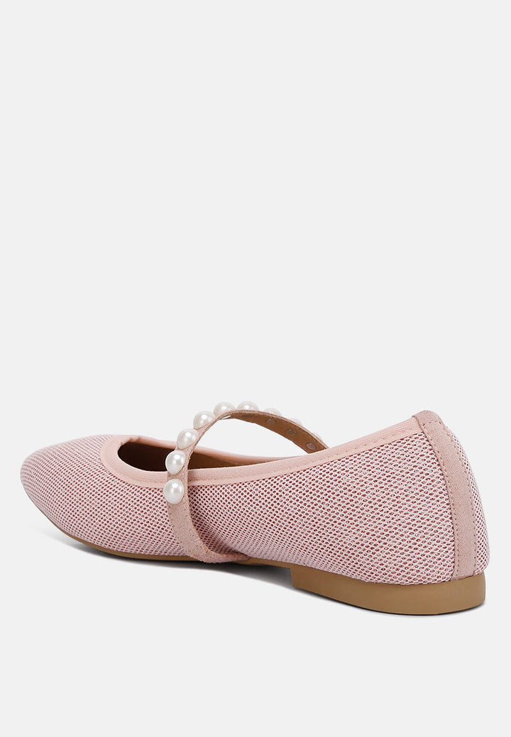 sassie pearl embellished ballerina flats by London Rag