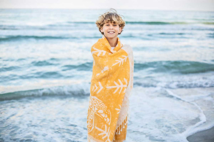 Sea Turtle Turkish Towel - Jaune - Sun Drunk