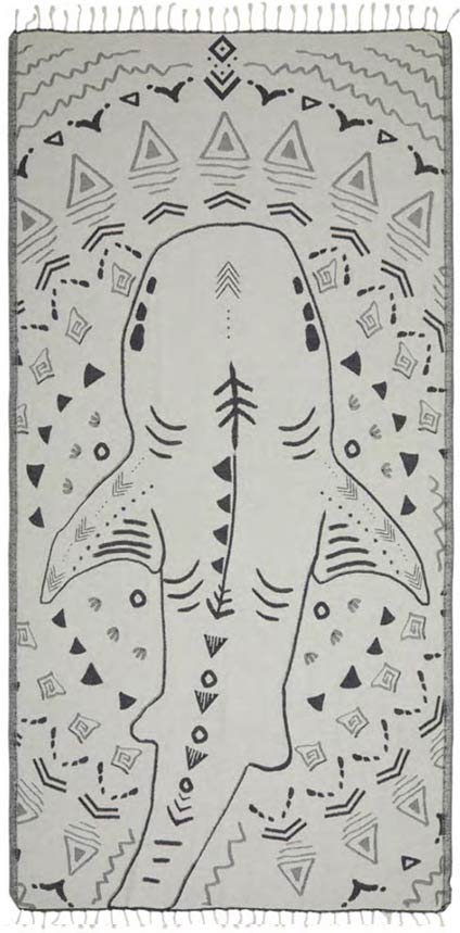 Shark Turkish Towel - Noir - Sun Drunk