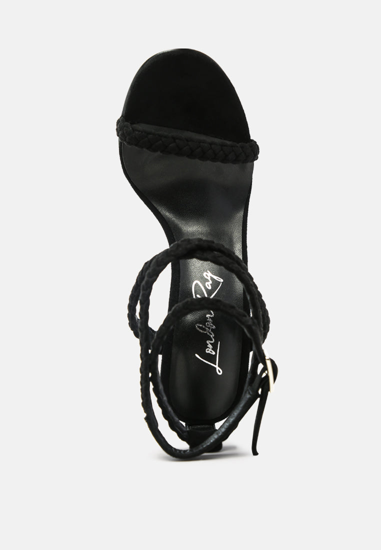 Sherri High Heeled Faux Suede Sandals by London Rag