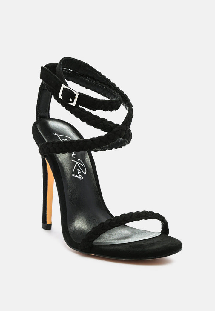 Sherri High Heeled Faux Suede Sandals by London Rag