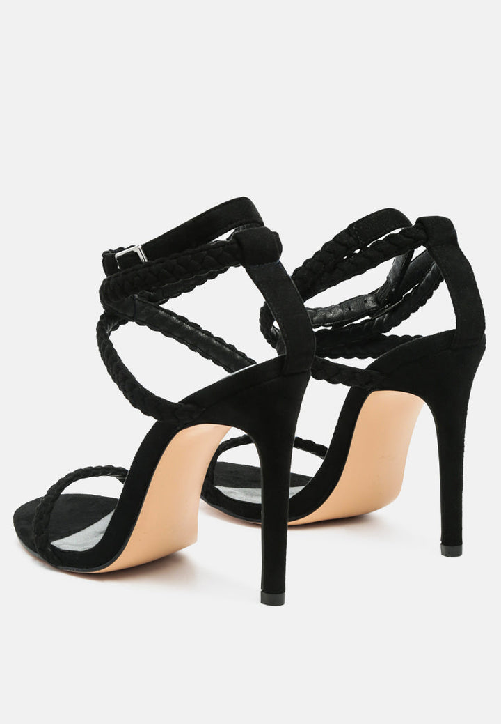 Sherri High Heeled Faux Suede Sandals by London Rag