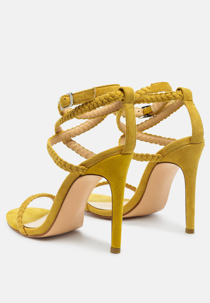 Sherri High Heeled Faux Suede Sandals by London Rag