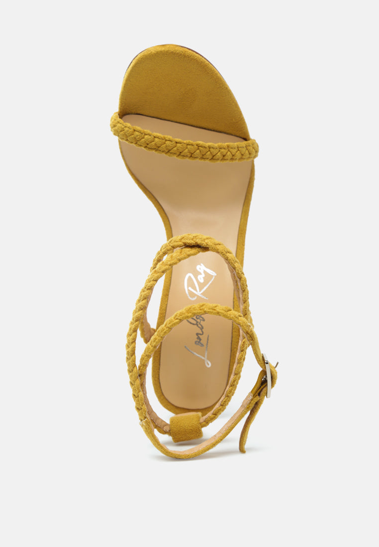 Sherri High Heeled Faux Suede Sandals by London Rag