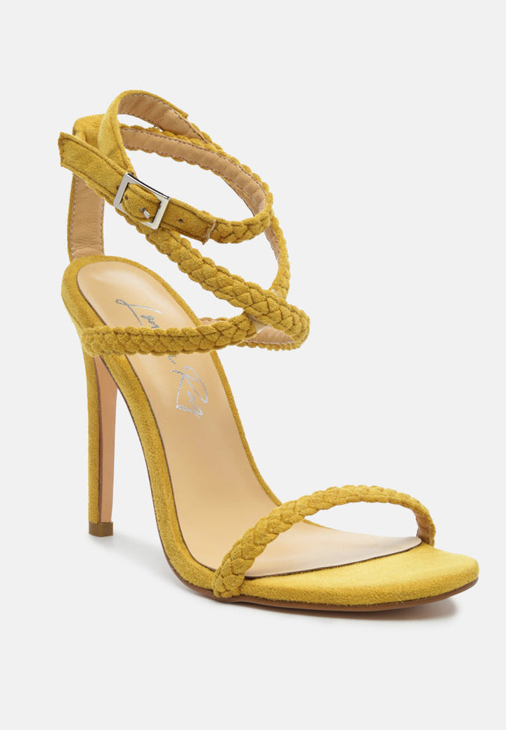 Sherri High Heeled Faux Suede Sandals by London Rag