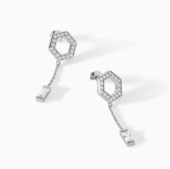 The Tyra Baguette Drop Earrings