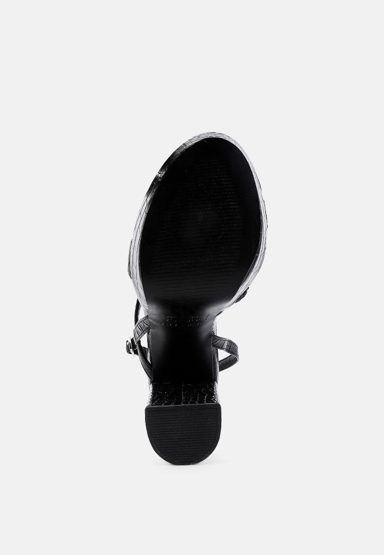 slegs slingback block high heeled sandals by London Rag