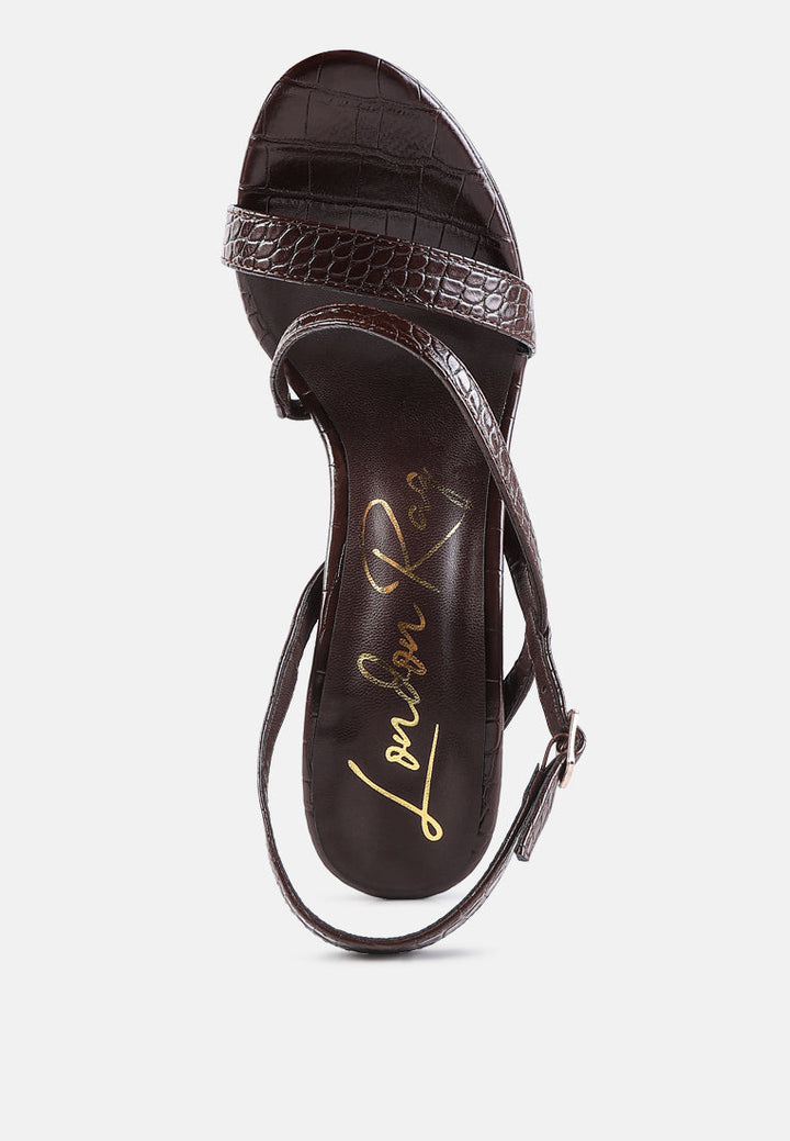 slegs slingback block high heeled sandals by London Rag