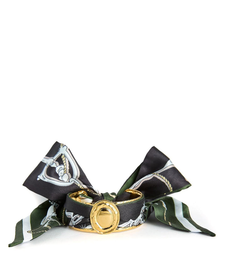 Narrow Gold Scarf Cuff - Penelope