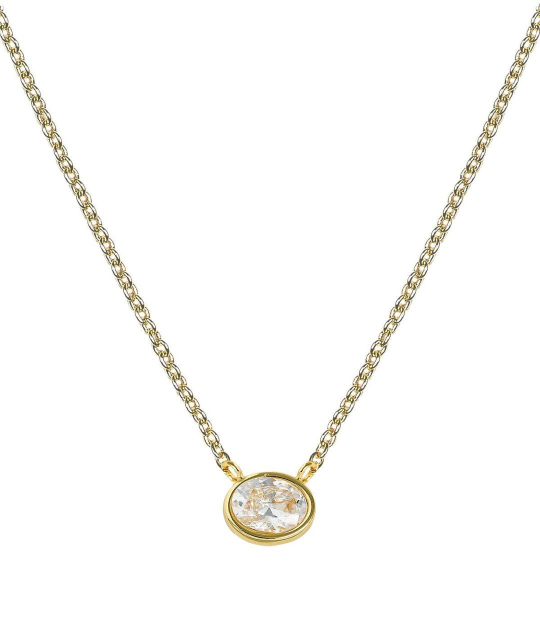 Small Oval Bezel Necklace