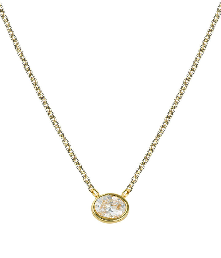 Small Oval Bezel Necklace