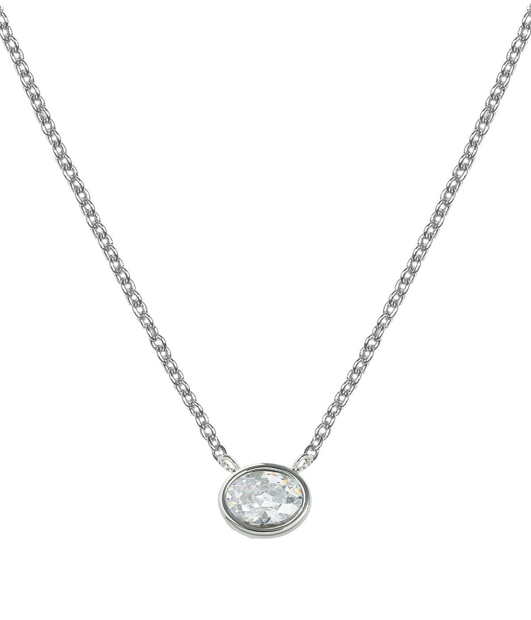 Small Oval Bezel Necklace