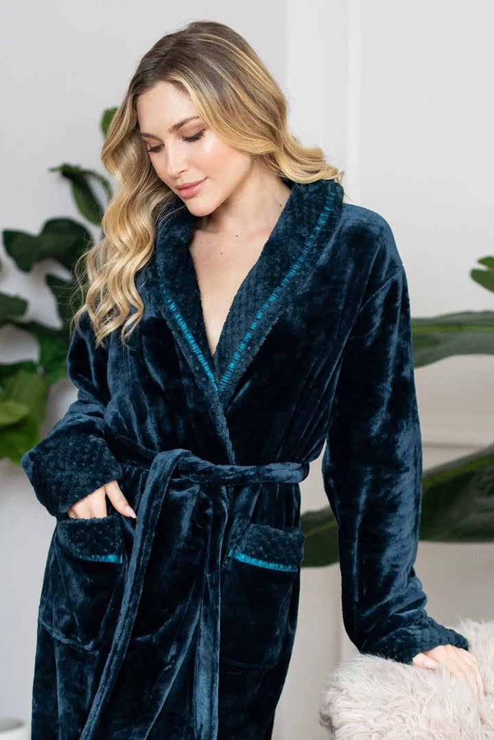 Women's Ultra Soft Fleece Bathrobe by Lotus Linen
