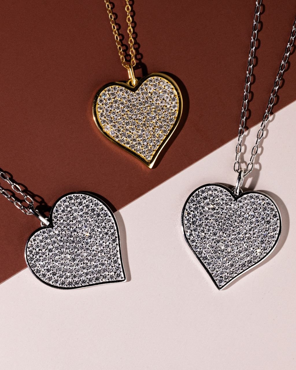 CZ Statement Heart Pendant