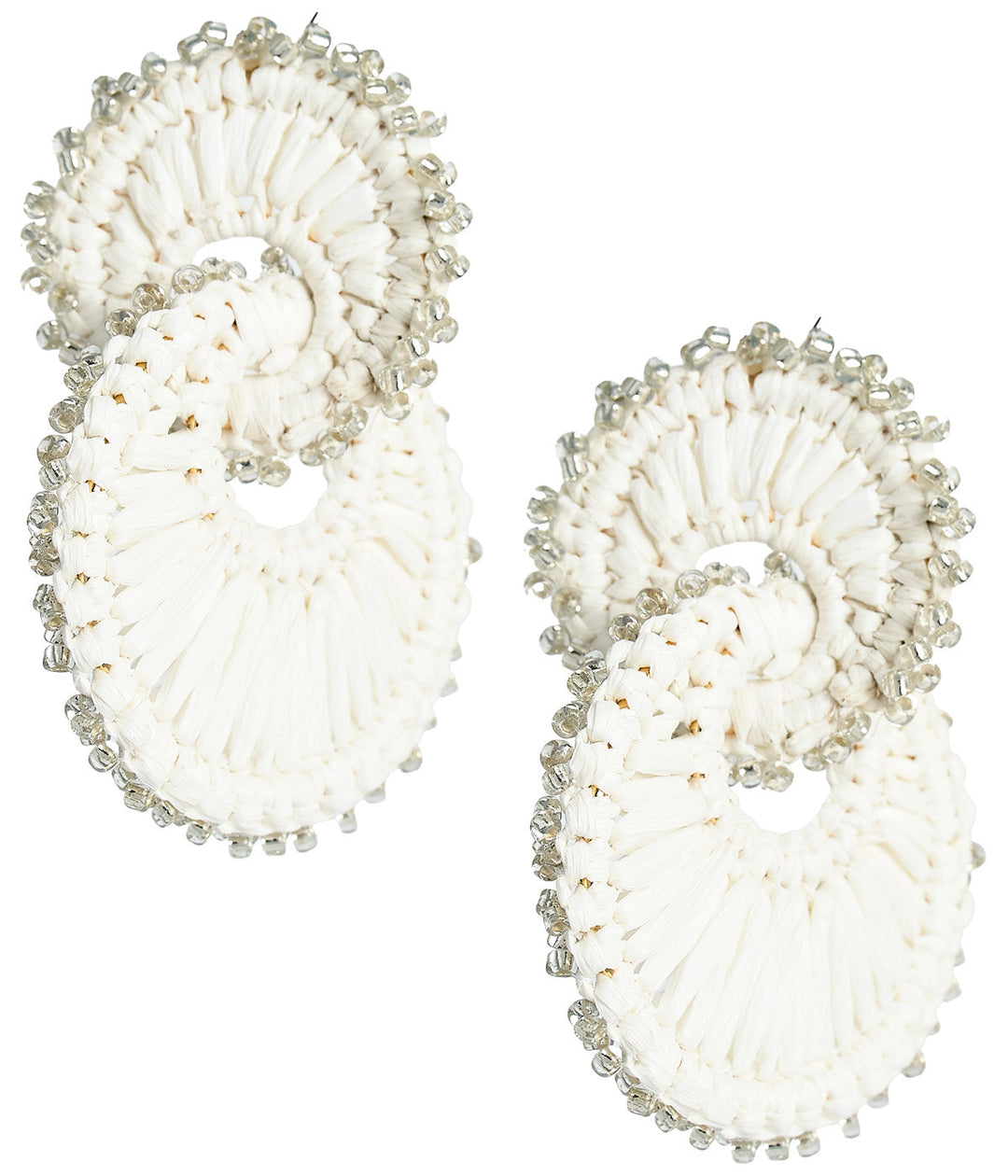 Tara Raffia Earring- Double Ring