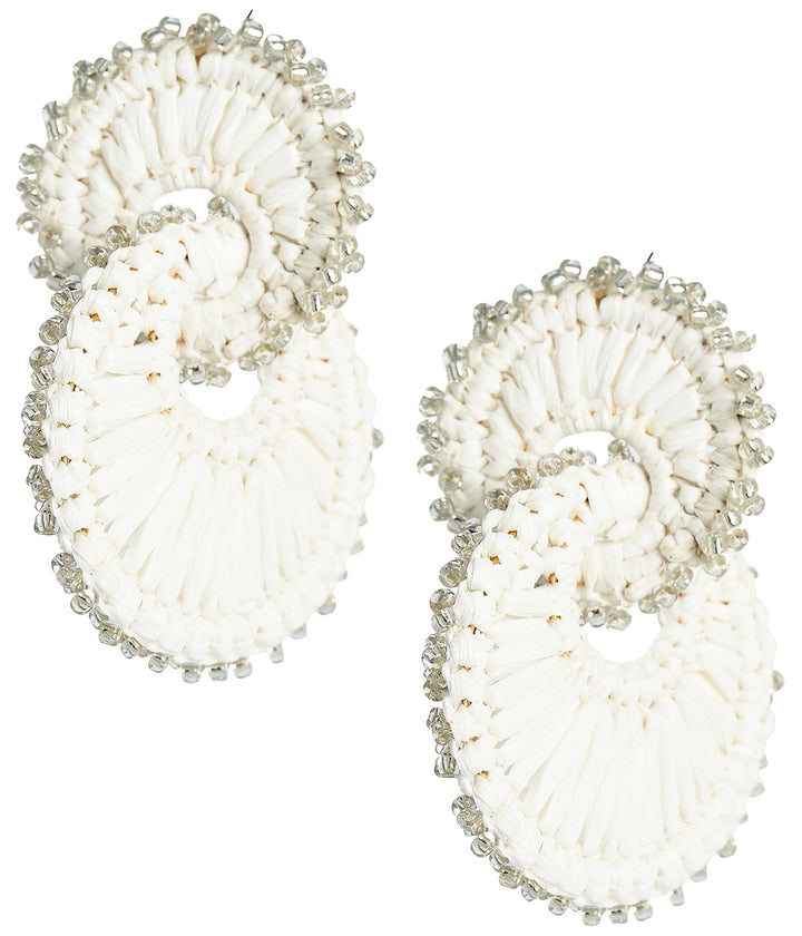 Tara Raffia Earring- Double Ring