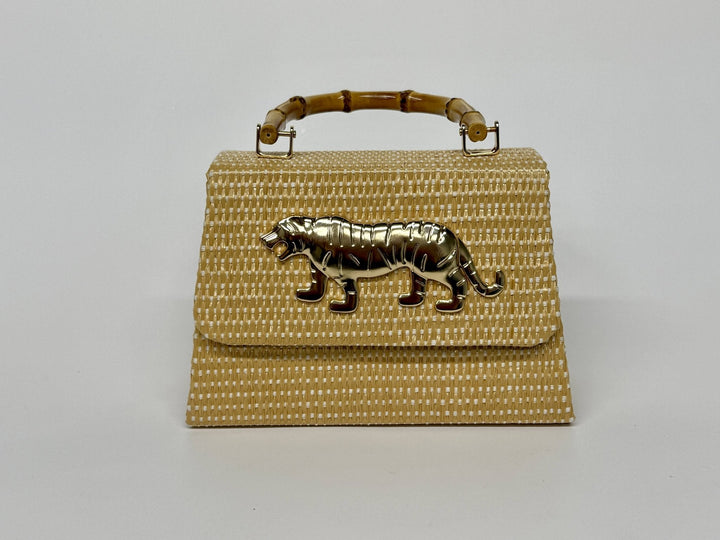 Straw Lulu Bag with Bamboo Handle