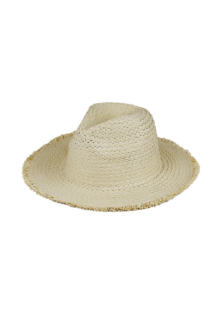 Straw Fringed Panama Hat by Embellish Your Life