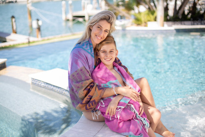 Manta Ray Rose - Turkish Towel by Sun Drunk