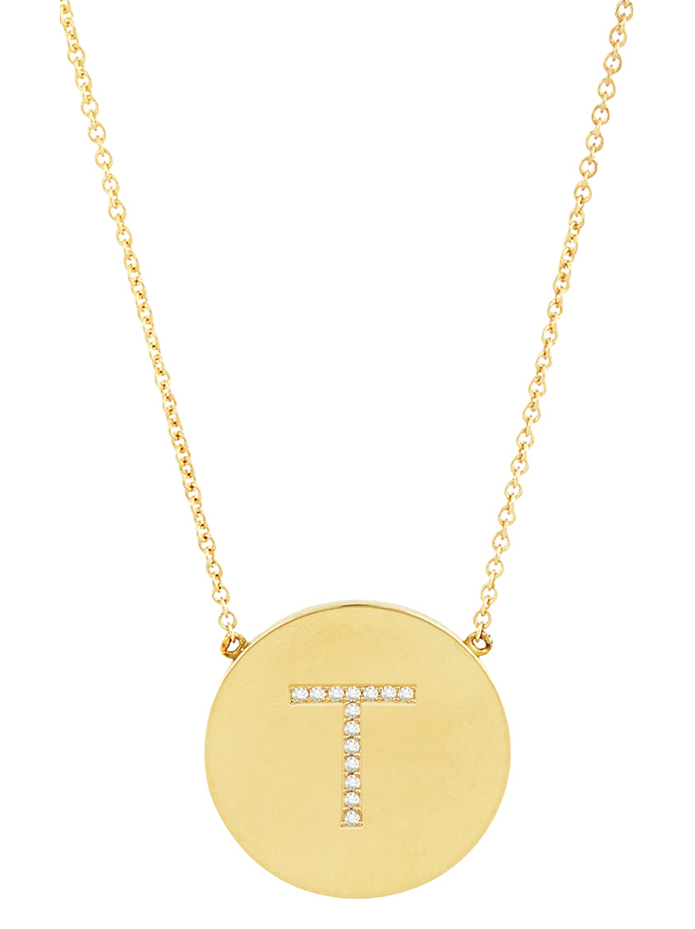 Round Initial Necklace