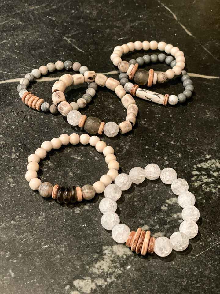 Trio Stack Bracelet Set | Stone
