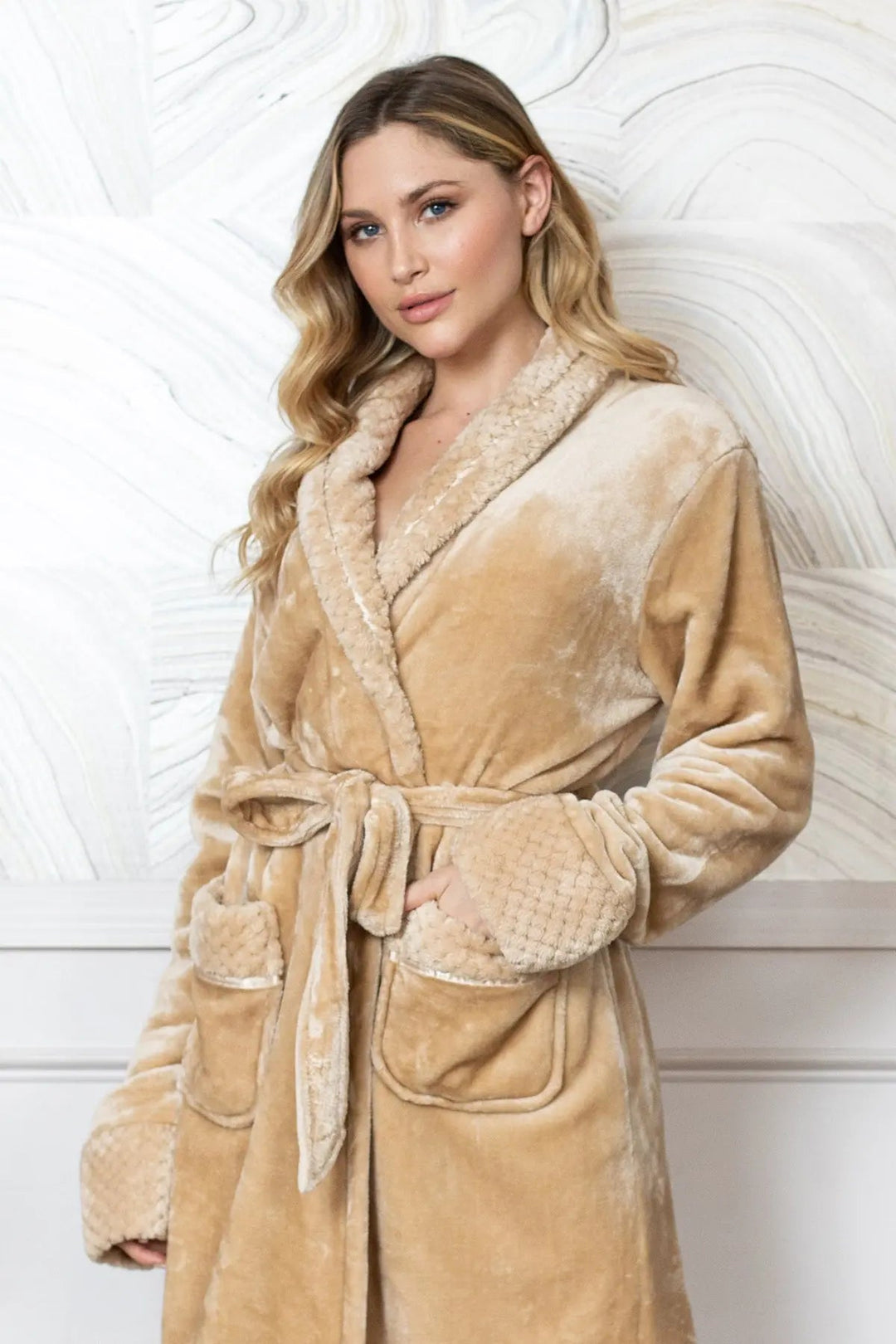 Women's Ultra Soft Fleece Bathrobe by Lotus Linen