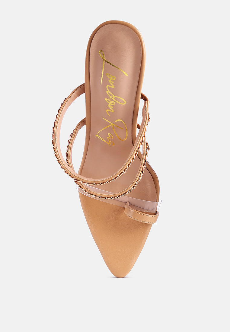 tickle me toe ring stiletto sandals by London Rag