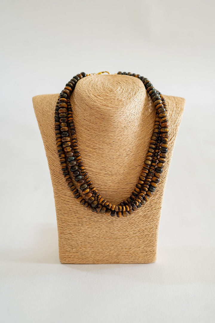 Tiger Eye Beaded Necklace