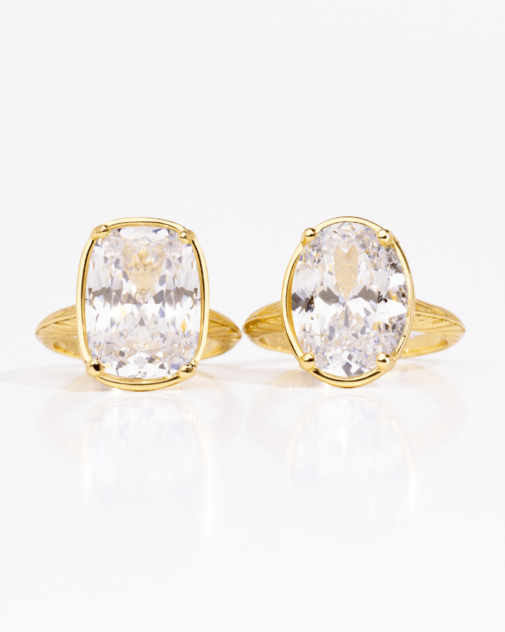 Oval Cut CZ Cocktail Ring