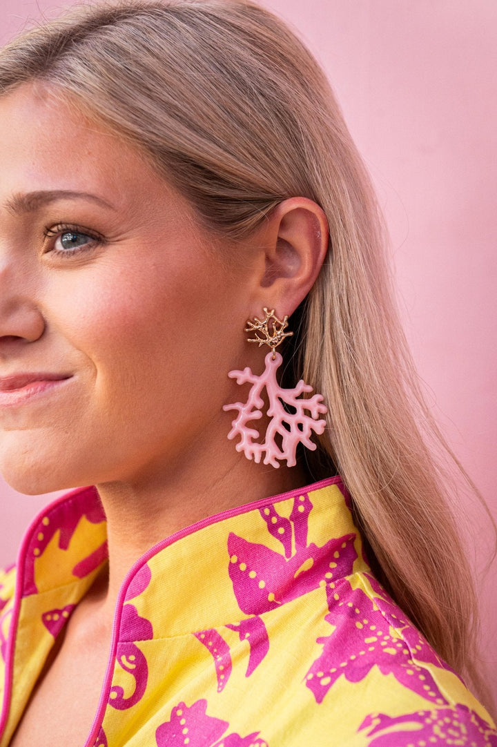 Tula - Coral Acrylic Earring