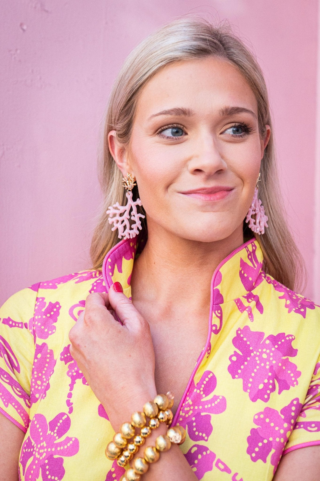 Tula - Coral Acrylic Earring